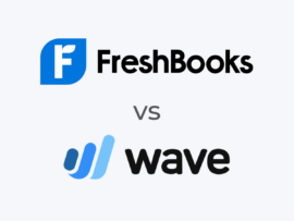 The FreshBooks and Wave logos.