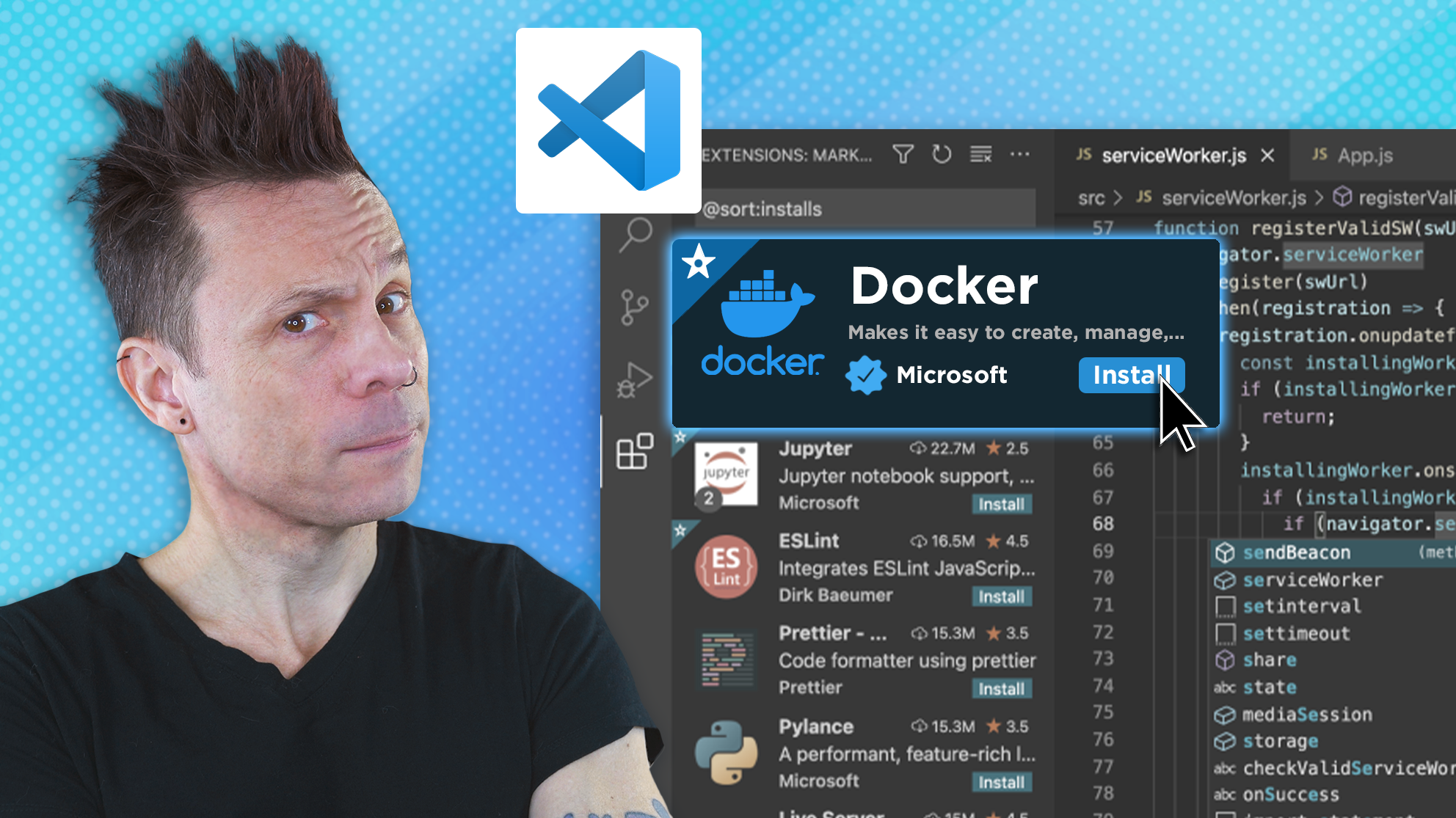 How to add Docker support to Visual Studio Code