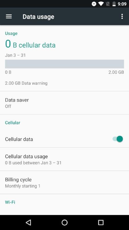 If you want to check cellular data on your Android device, open Settings, select Connections and tap Data Usage. 