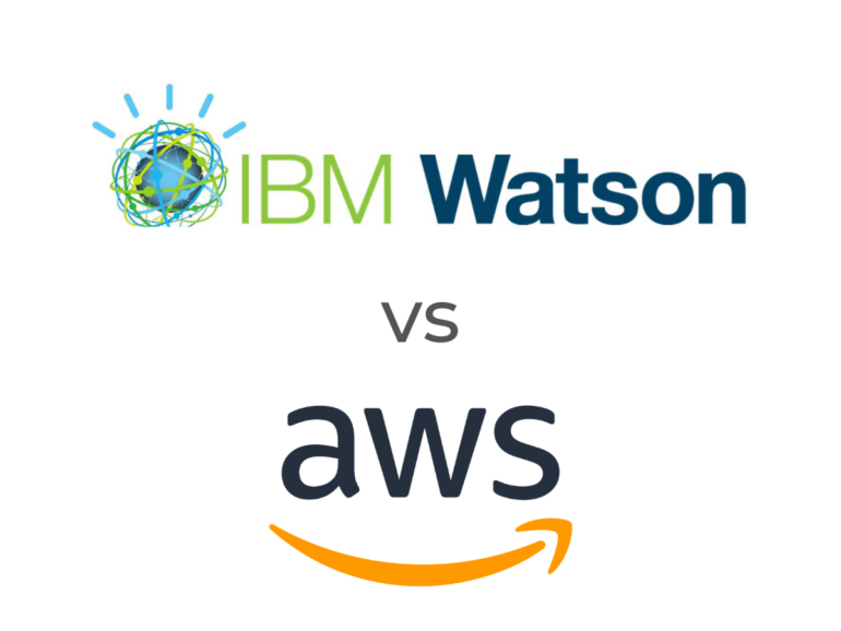 The IBM Watson and AWS logos.
