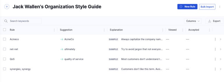Creating an internal style guide creates a more cohesive voice and branding.