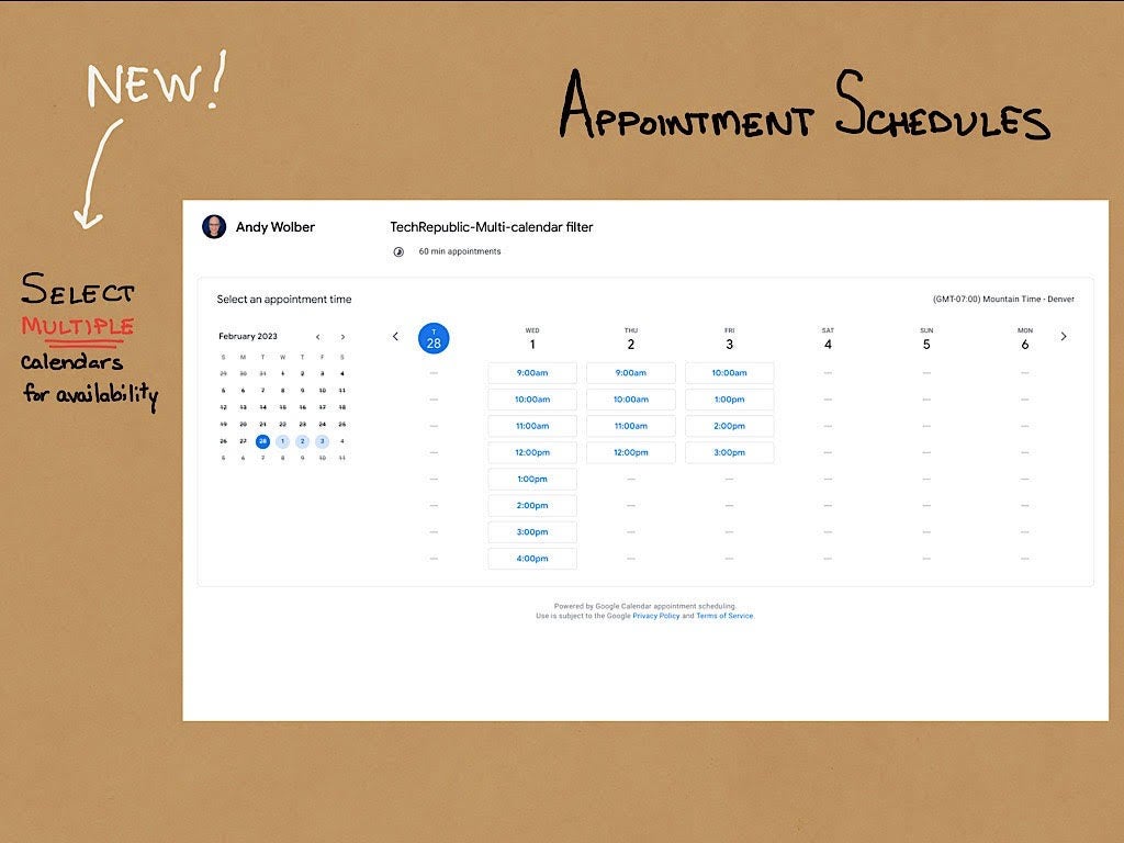 Create Google Calendar Appointment Schedules with Multiple Calendars