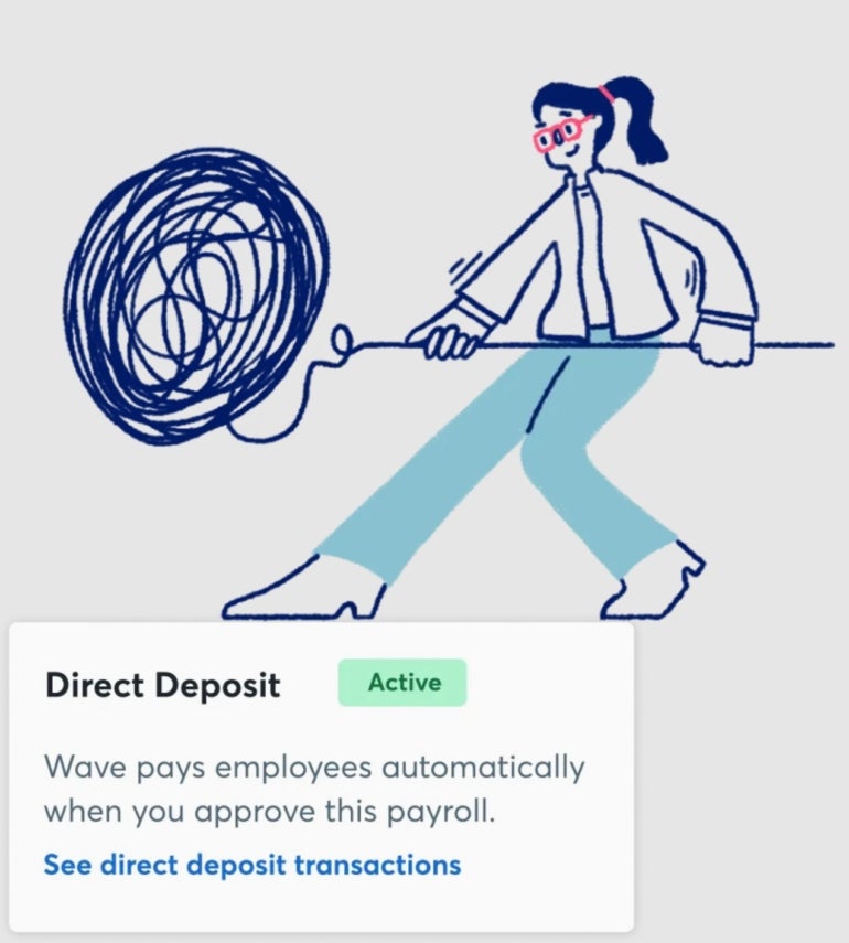 Wave Payroll direct deposit.