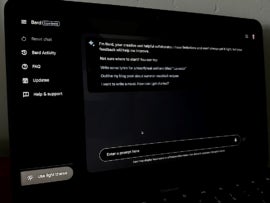 Google Bard opened on a laptop in Dark mode