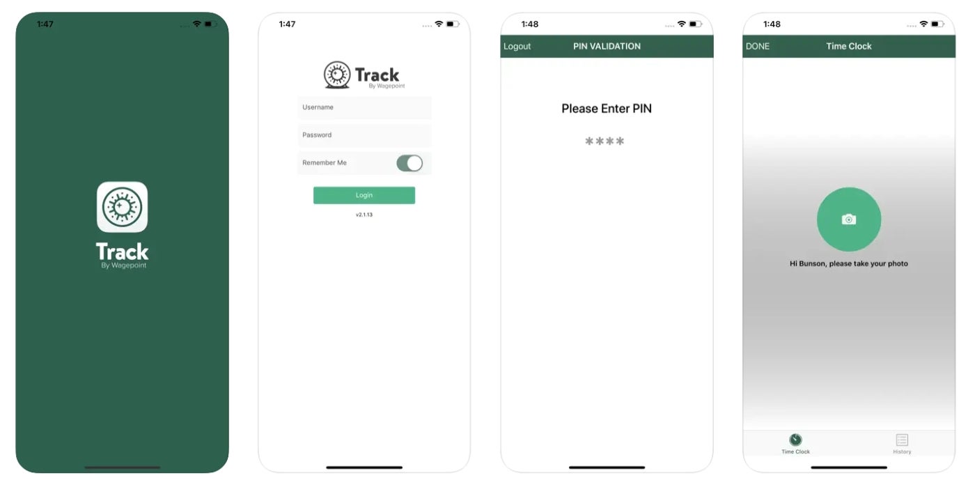 Track by Wagepoint app