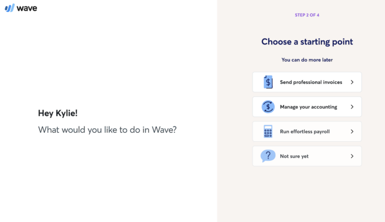 It shouldn't take you more than a few minutes to set up your Wave Accounting software for the first time. During business hours, you can reach out for help via live chat directly from your dashboard.