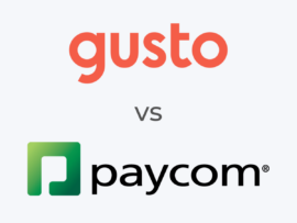 The Gusto and Paycom logos.