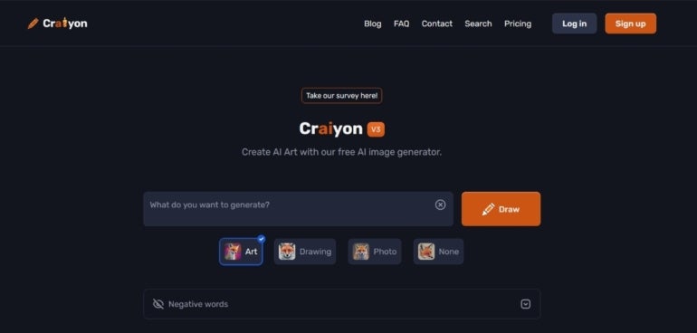 Craiyon’s simplistic model enables users of all backgrounds and experience levels to create AI graphics.