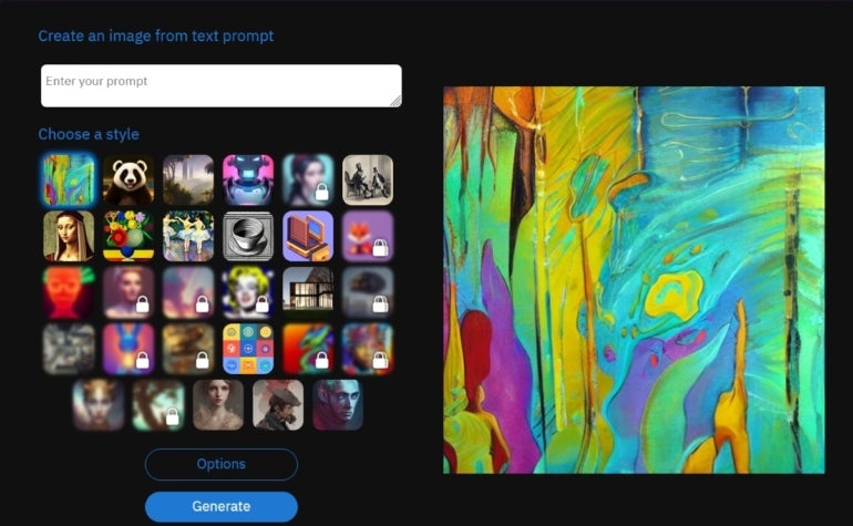 DeepAI users can choose from a range of art styles to make their artistic vision a reality.