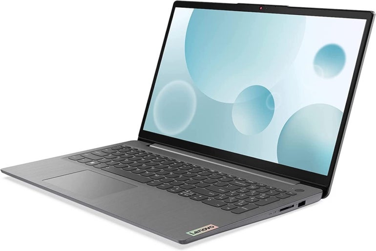 The Lenovo IdeaPad 3i, showing the slim silhouette. 
