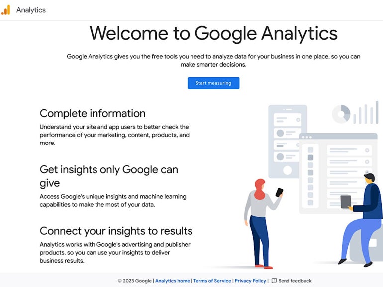 Screenshot of Google Analytics.