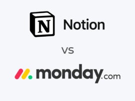 The Notion and monday.com logos.