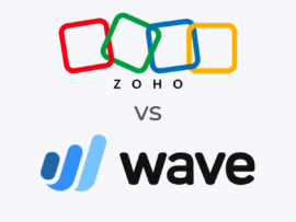 The Zoho Books and Wave logos.
