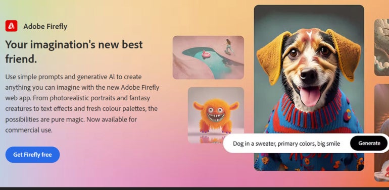 Promotional image for Adobe Firefly.