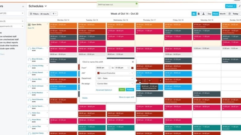 Paycor's time management dashboard.