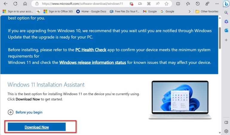 Microsoft Installatieassistent Windows 11 Download Ondersteuningssite.