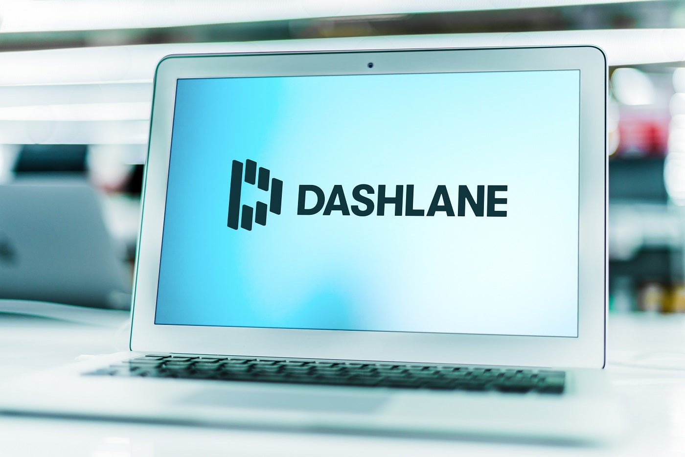Dashlane Password Manager software on laptop.