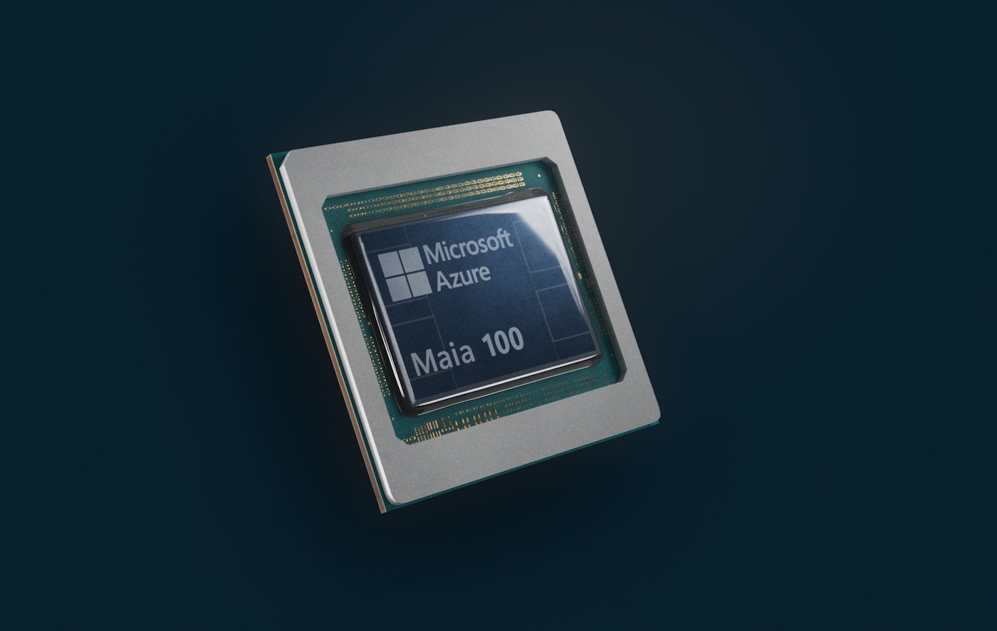 Image of Microsoft Maia 100 chip.