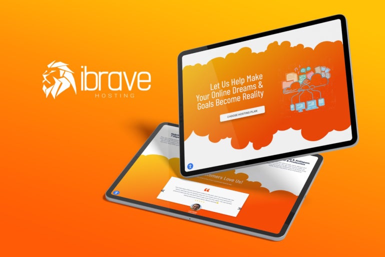 Promotional graphic for iBrave.